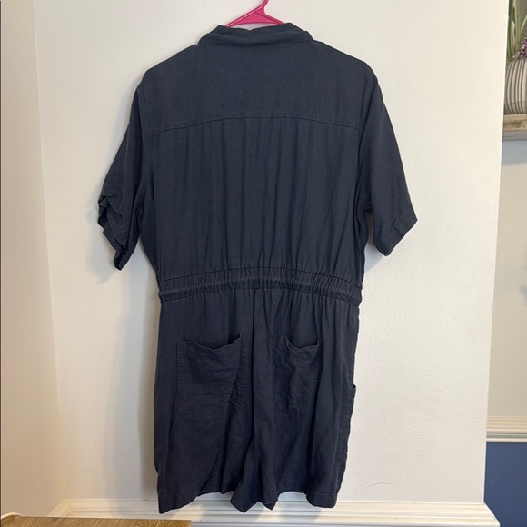 Universal Thread Navy Button-Up Romper with Drawstring Waist - Picture 4 of 4